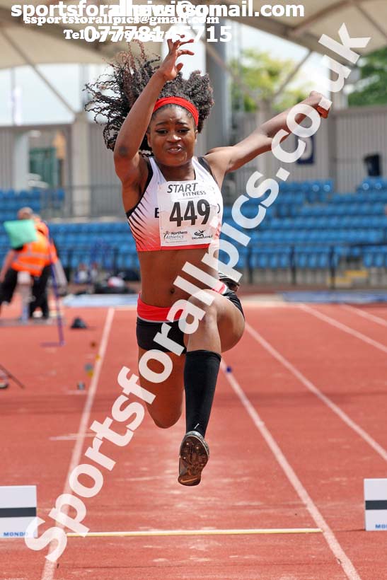 Womens under-20s triple jump, Northern Senior and Under-20s Champs., SportsCity, Manchester. Photo: David T. Hewitson/Sports for All Pics